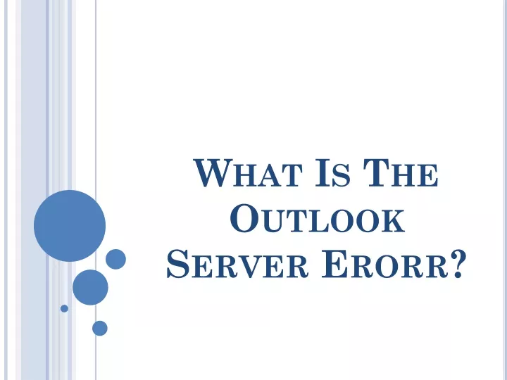 what is the outlook server erorr