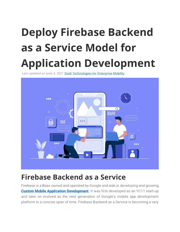deploy firebase backend as a service model