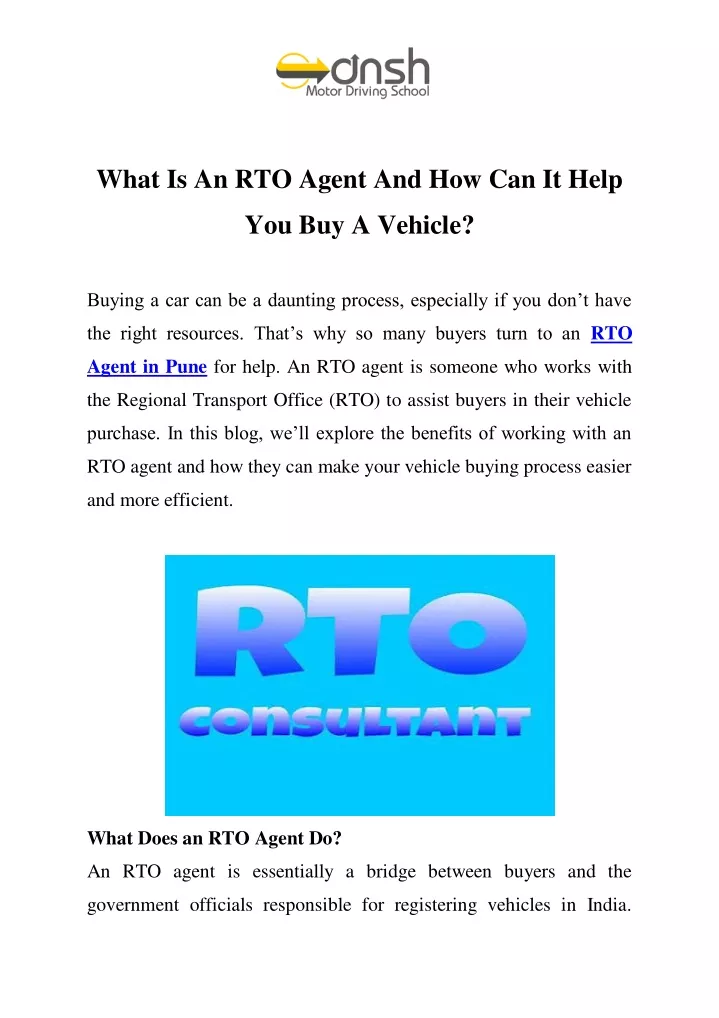 what is an rto agent and how can it help