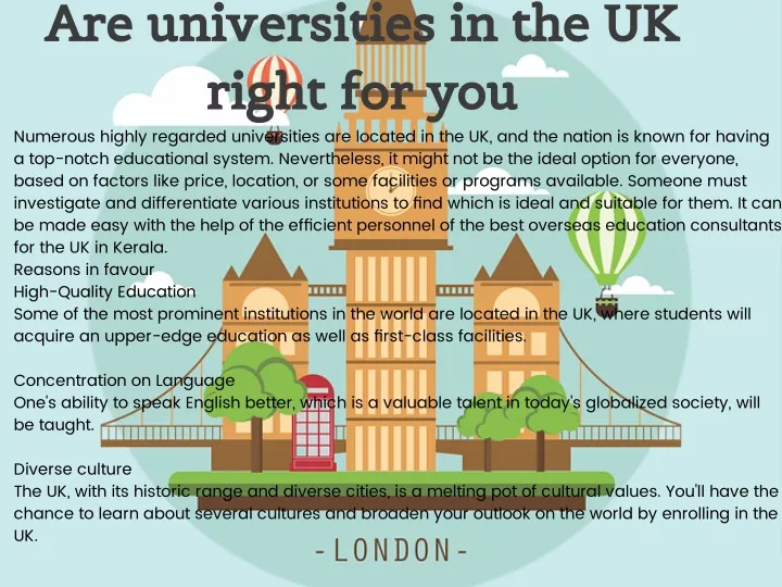 are universities in the uk right for you numerous