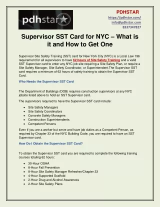 Supervisor SST Card for NYC – What is it and How to Get One