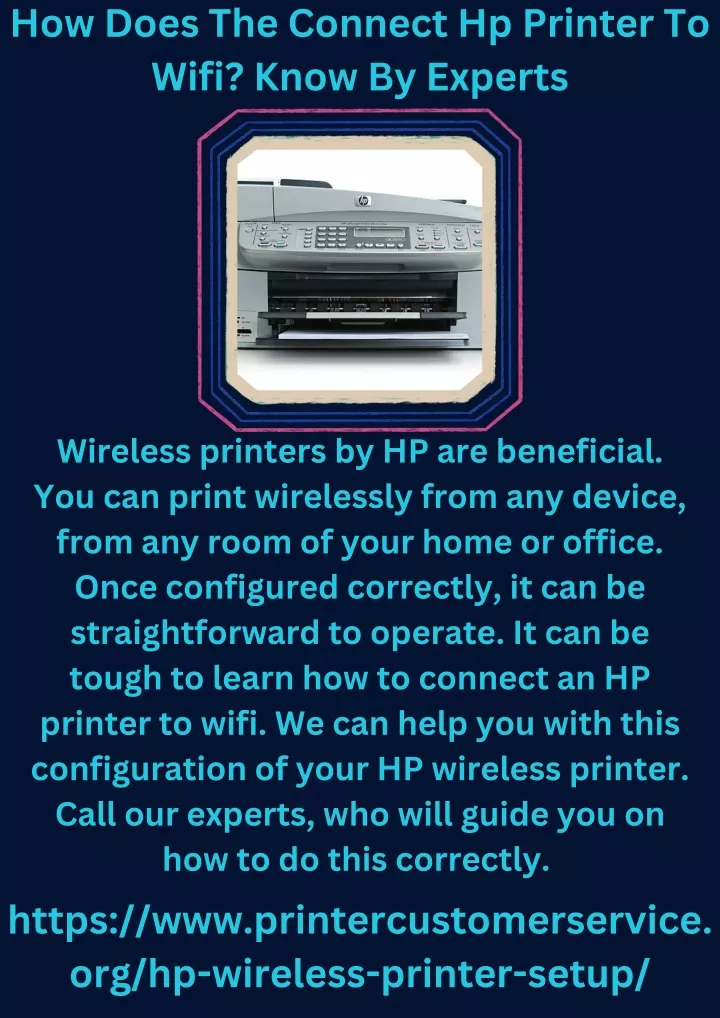 how does the connect hp printer to wifi know