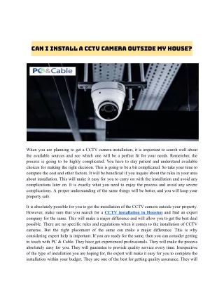Can I install a CCTV camera outside my house-min