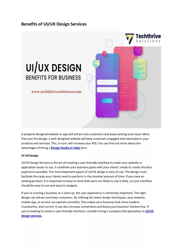 benefits of ui ux design services