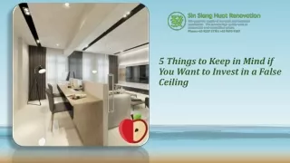 5 things to keep in mind if you want to invest in a false ceiling