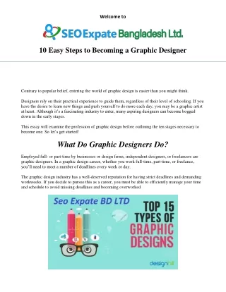 Graphic Design (SEO Expate Bangladesh Limited)