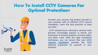 CCTV Cameras Installation