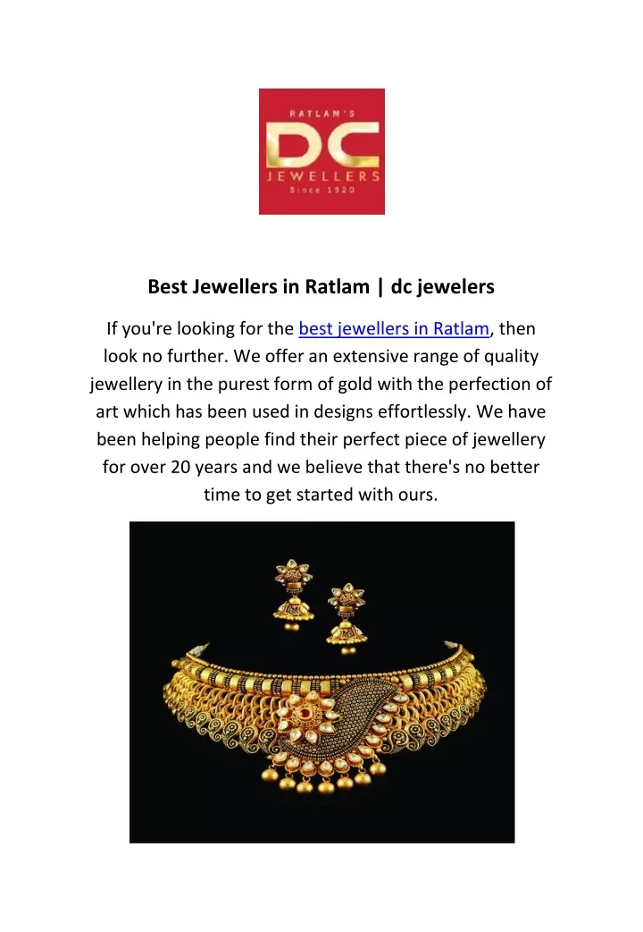 best jewellers in ratlam dc jewelers