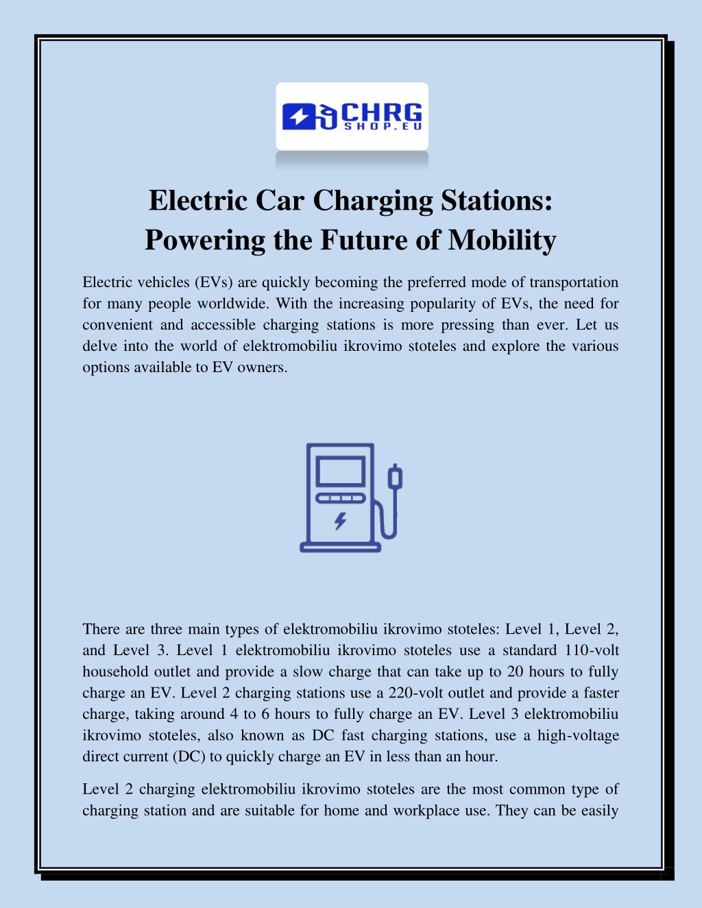 PPT - Electric Car Charging Stations PowerPoint Presentation, free ...