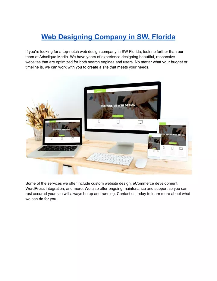 web designing company in sw florida