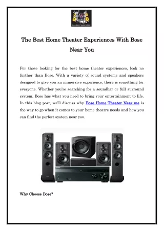 the best home theater experiences the best home