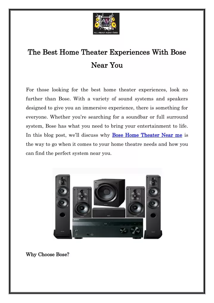 the best home theater experiences the best home