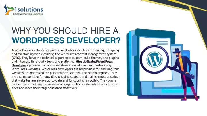 why you should hire a wordpress developer