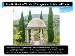 Best Destination Wedding Photographer in Italy and France
