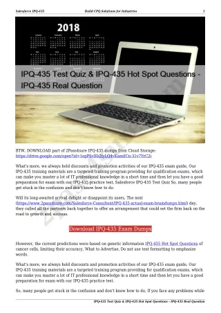 IPQ-435 Test Quiz & IPQ-435 Hot Spot Questions - IPQ-435 Real Question