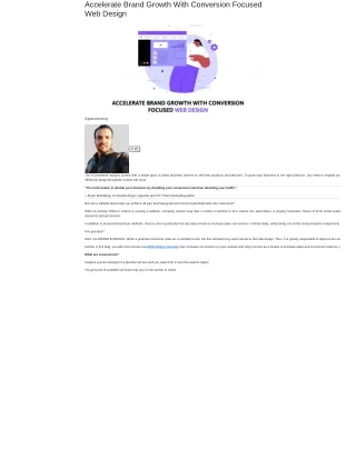 accelerate brand growth with conversion focused