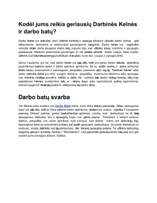 Kodėl jums reikia geriausių Darbinės Kelnės ir darbo batų?