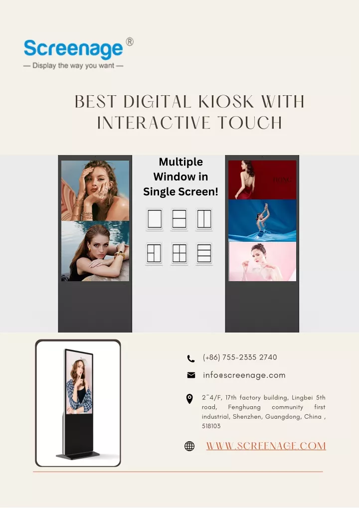 best digital kiosk with interactive touch