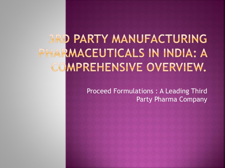 3rd party manufacturing pharmaceuticals in india a comprehensive overview