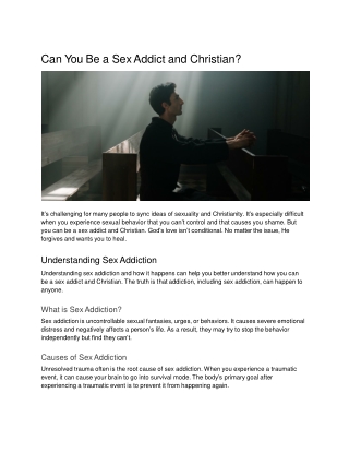 can you be a sex addict and christian