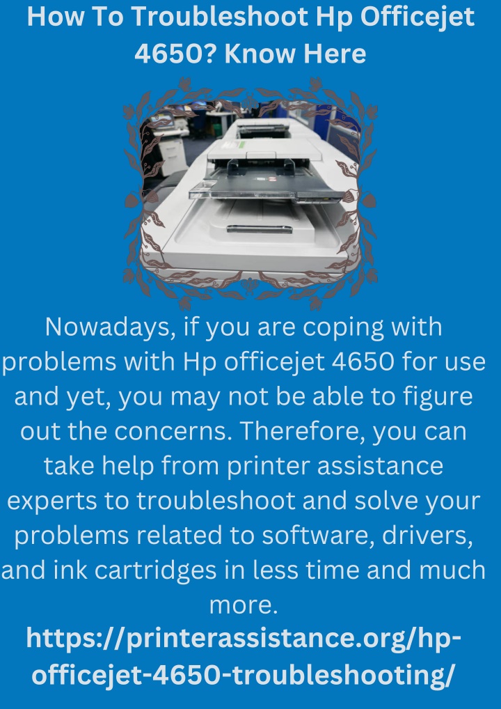 how to troubleshoot hp officejet 4650 know here