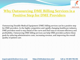 Why Outsourcing DME Billing Services is a Positive Step for DME Providers