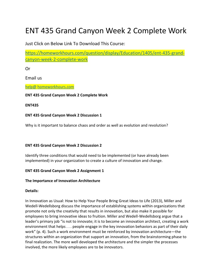 ent 435 grand canyon week 2 complete work