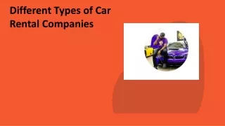 Different Types of Car Rental Companies