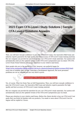 cfa cfa level i