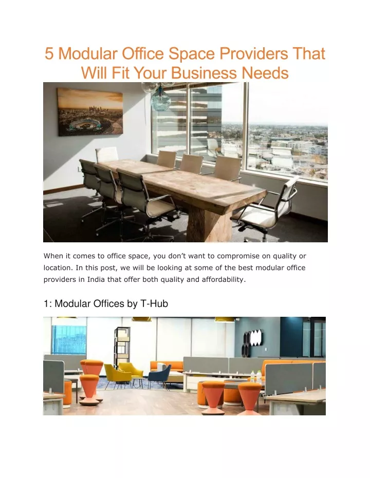 5 modular office space providers that will