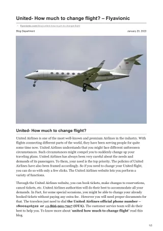 United- How much to change flight
