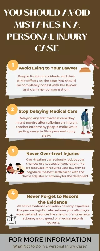 You Should Avoid Mistakes in a Personal Injury Case
