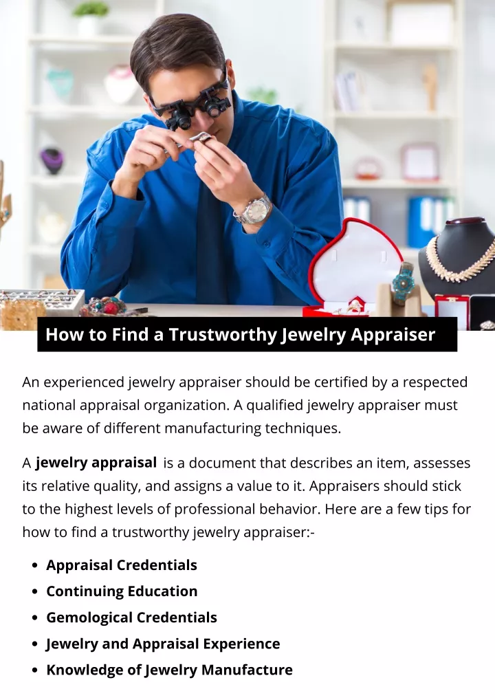 how to find a trustworthy jewelry appraiser