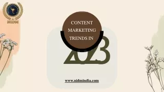 CONTENT MARKETING TRENDS IN