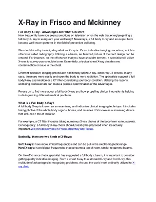 x ray in frisco and mckinney