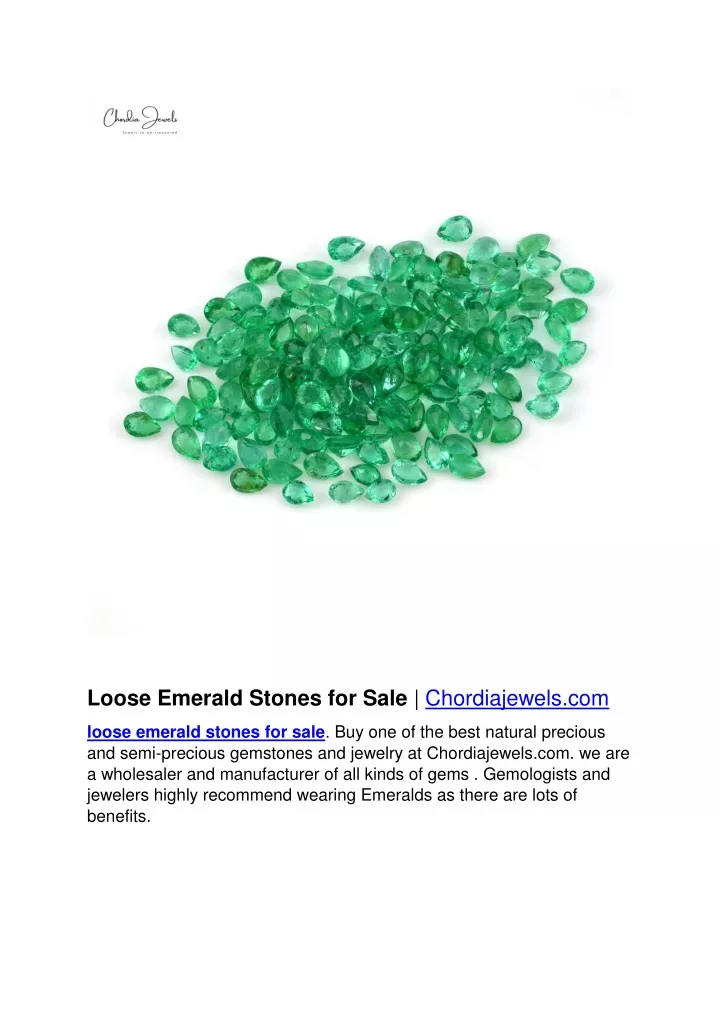 loose emerald stones for sale chordiajewels com