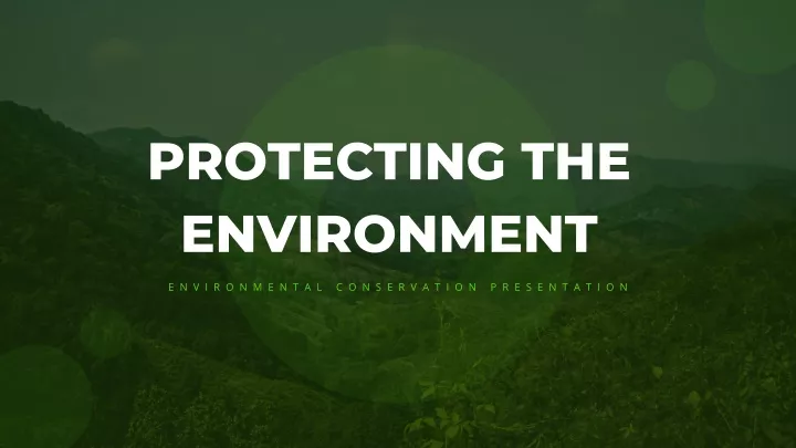 protecting the environment
