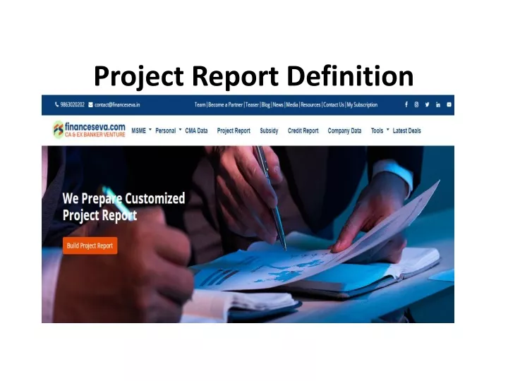 project report definition