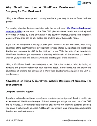 Why Should You Hire A WordPress Development Company for Your Business?