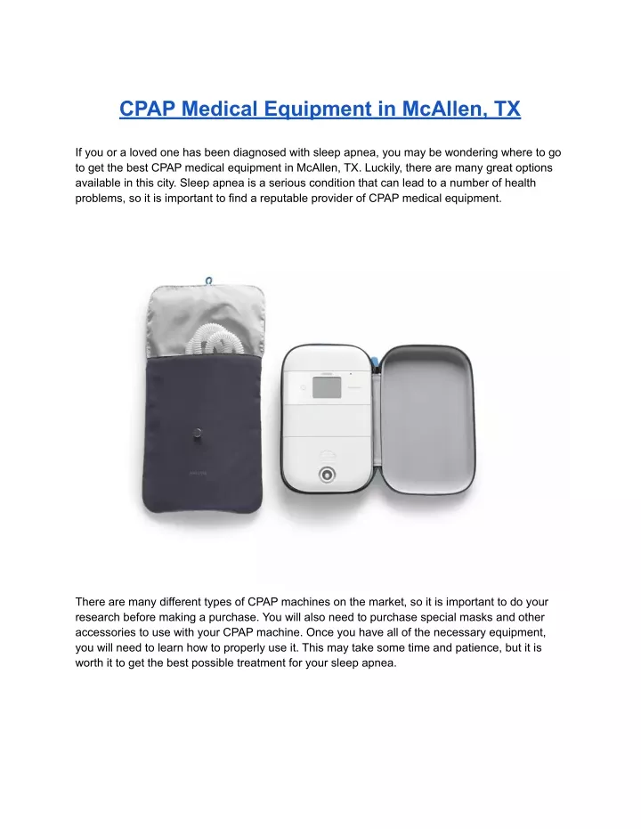 cpap medical equipment in mcallen tx