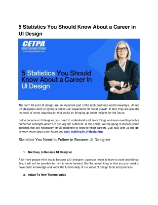 5 statistics you should know about a career