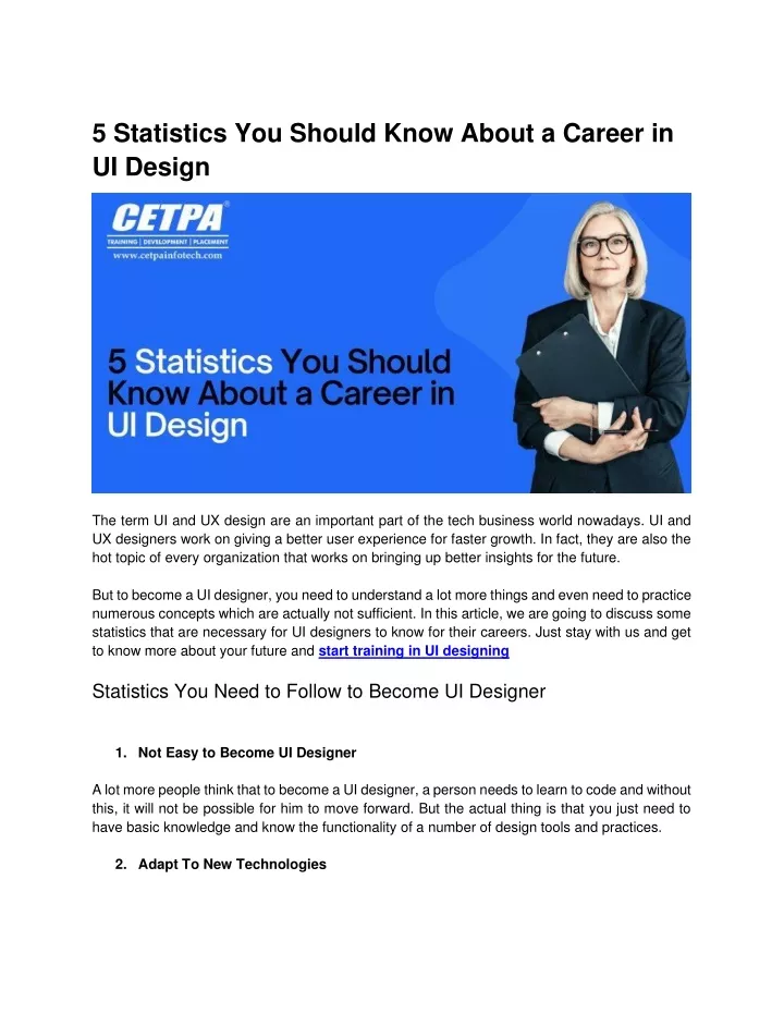 5 statistics you should know about a career