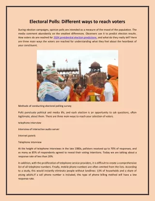 Electoral Polls