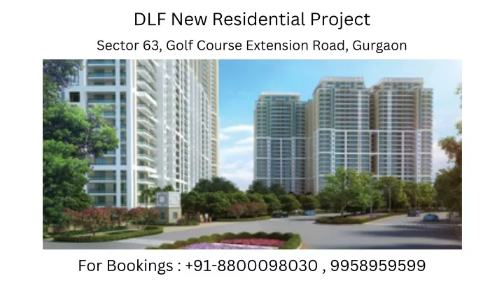 dlf new residential project sector 63 golf course