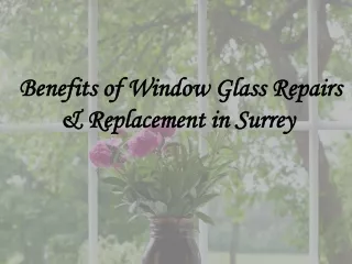 Benefits of Window Glass Repairs & Replacement in Surrey