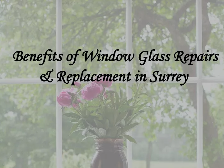 benefits of window glass repairs replacement in surrey