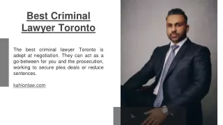 Best Criminal Lawyer Toronto