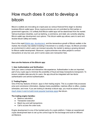Blog on Bitcoin app deveop - Google Docs