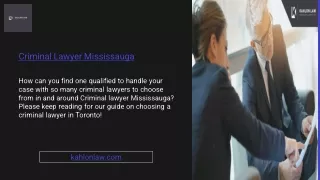 Criminal Lawyer Mississauga
