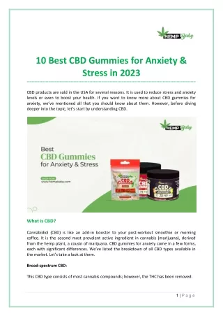 10 Best CBD Gummies For Anxiety & Stress In 2023